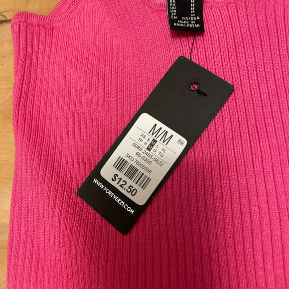 BNWT Pink Ribbed Tank Top - Picture 2 of 3